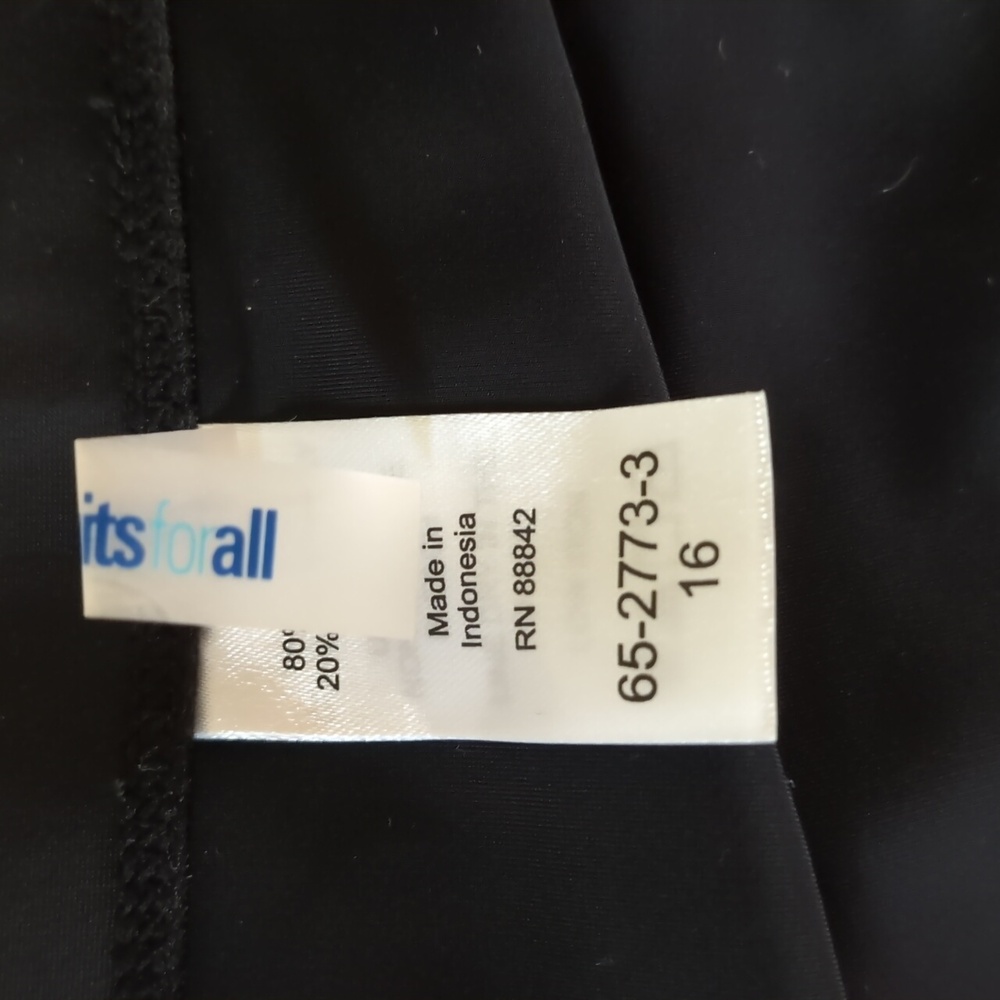 Sz 16 Black High Waist Swim Bottoms by Swimsuits for All - Picture 5 of 5